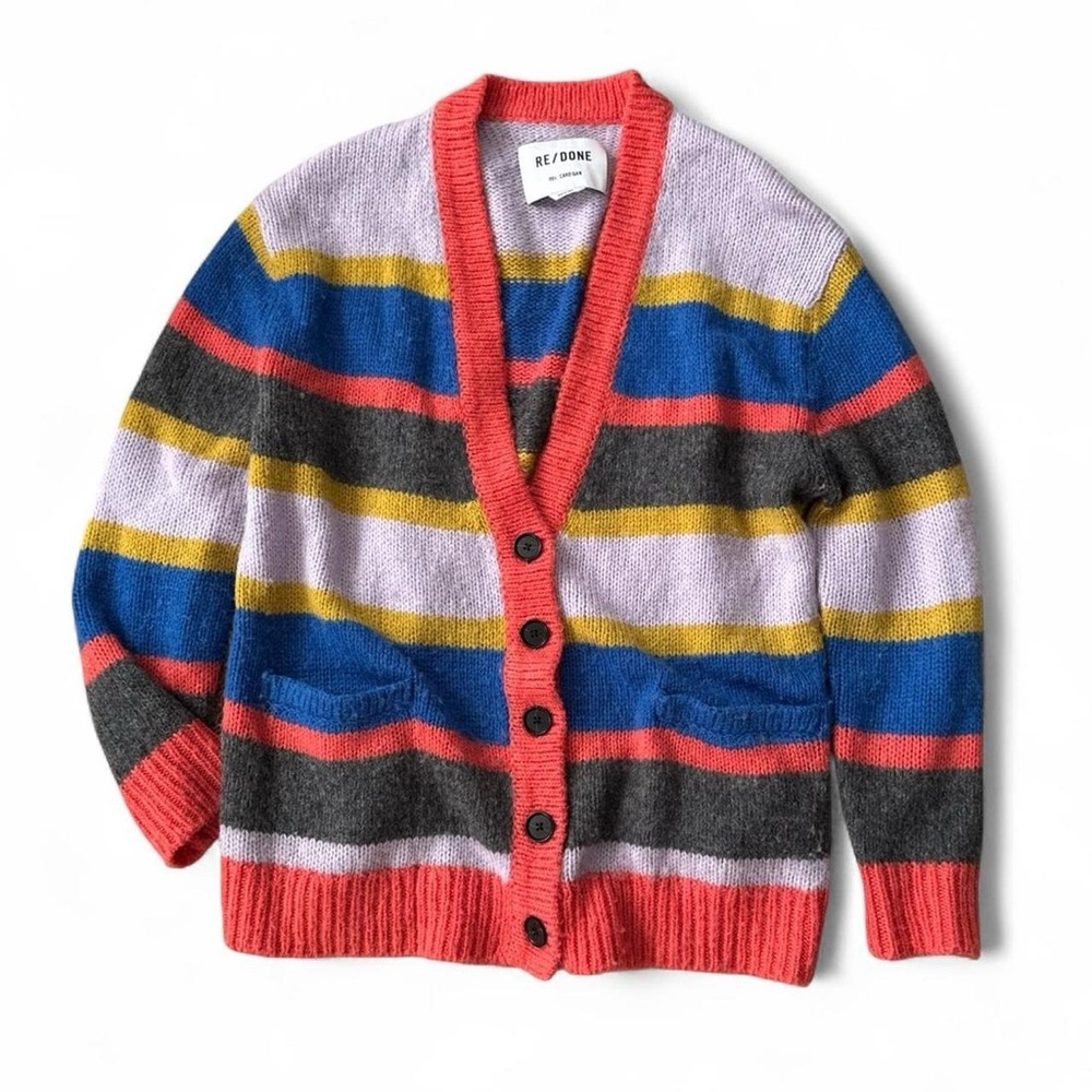 Re/Done Multicolor Knit Cardigan